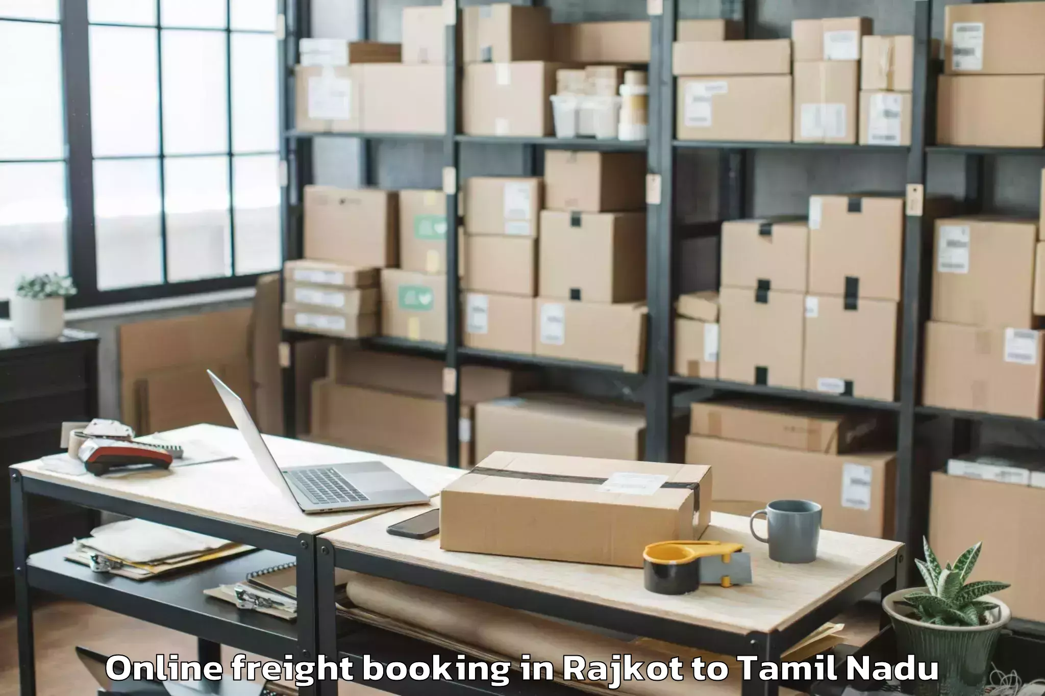 Top Rajkot to Taramangalam Online Freight Booking Available